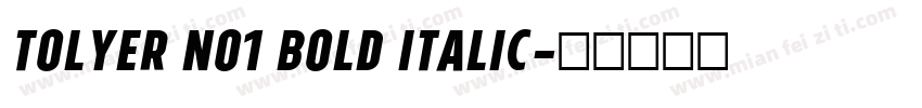 Tolyer No1 Bold Italic字体转换